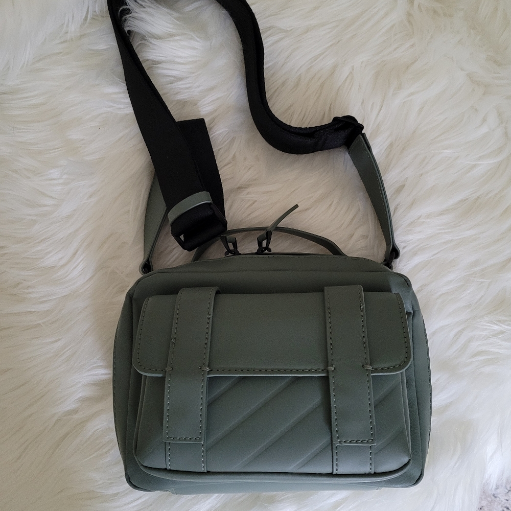 ZARA RUBBERIZED CROSSBODY BAG  NEW
